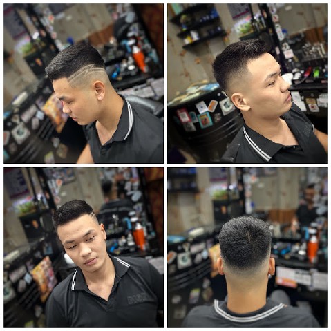 Barber cắt tóc nam đẹp cho mặt tròn